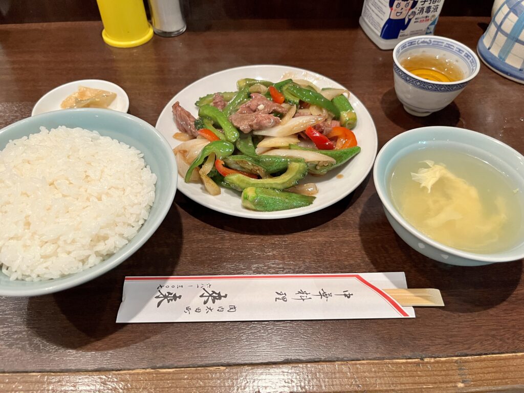 牛肉と夏野菜の炒め（Bランチ 800円）